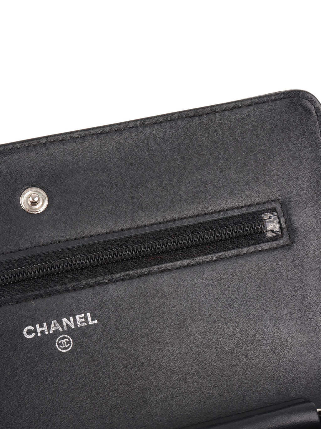 Chanel Black Caviar Wallet on Chain.