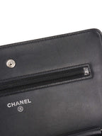 Chanel Black Caviar Wallet on Chain.