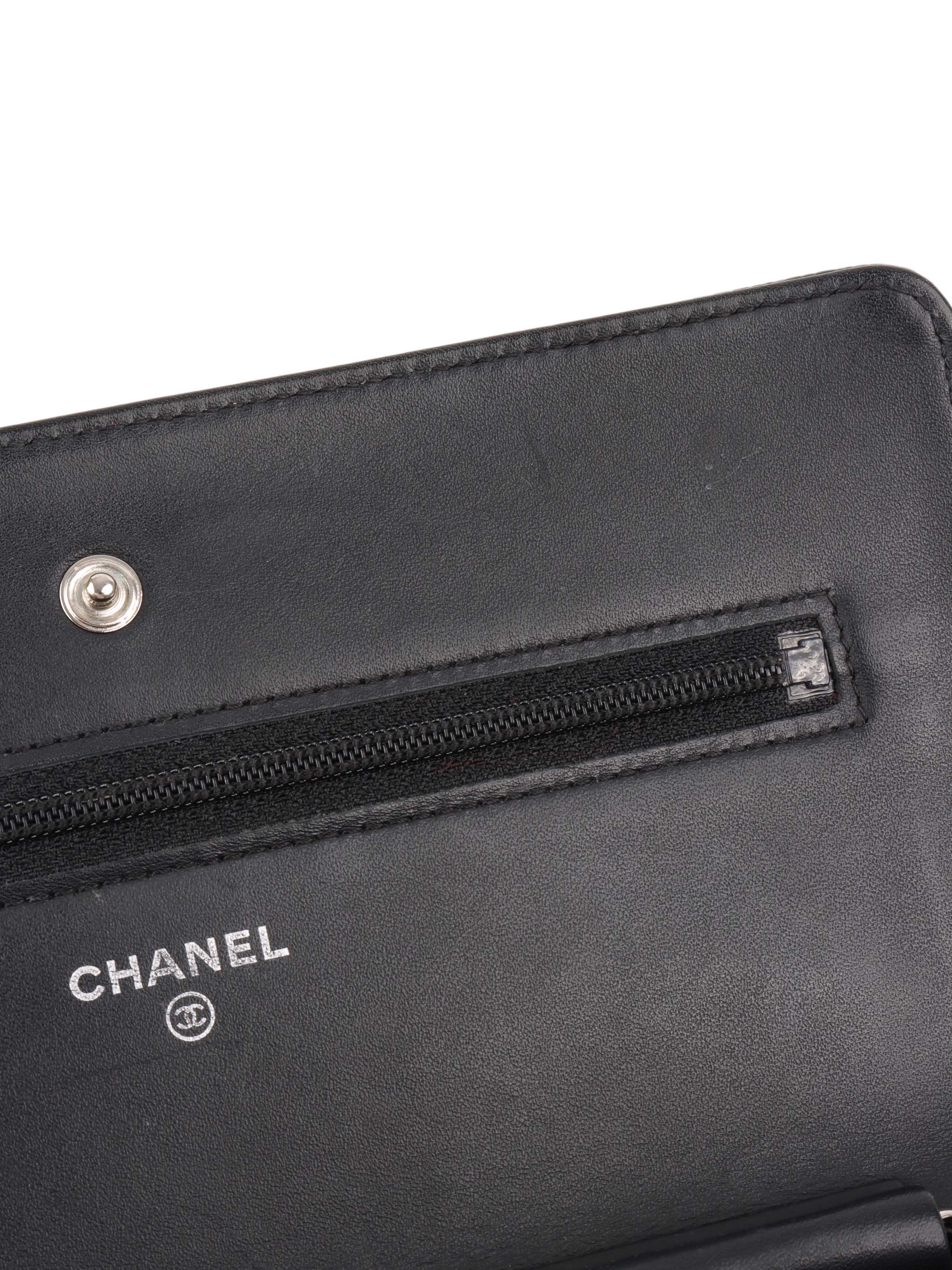 Chanel Black Caviar Wallet on Chain.