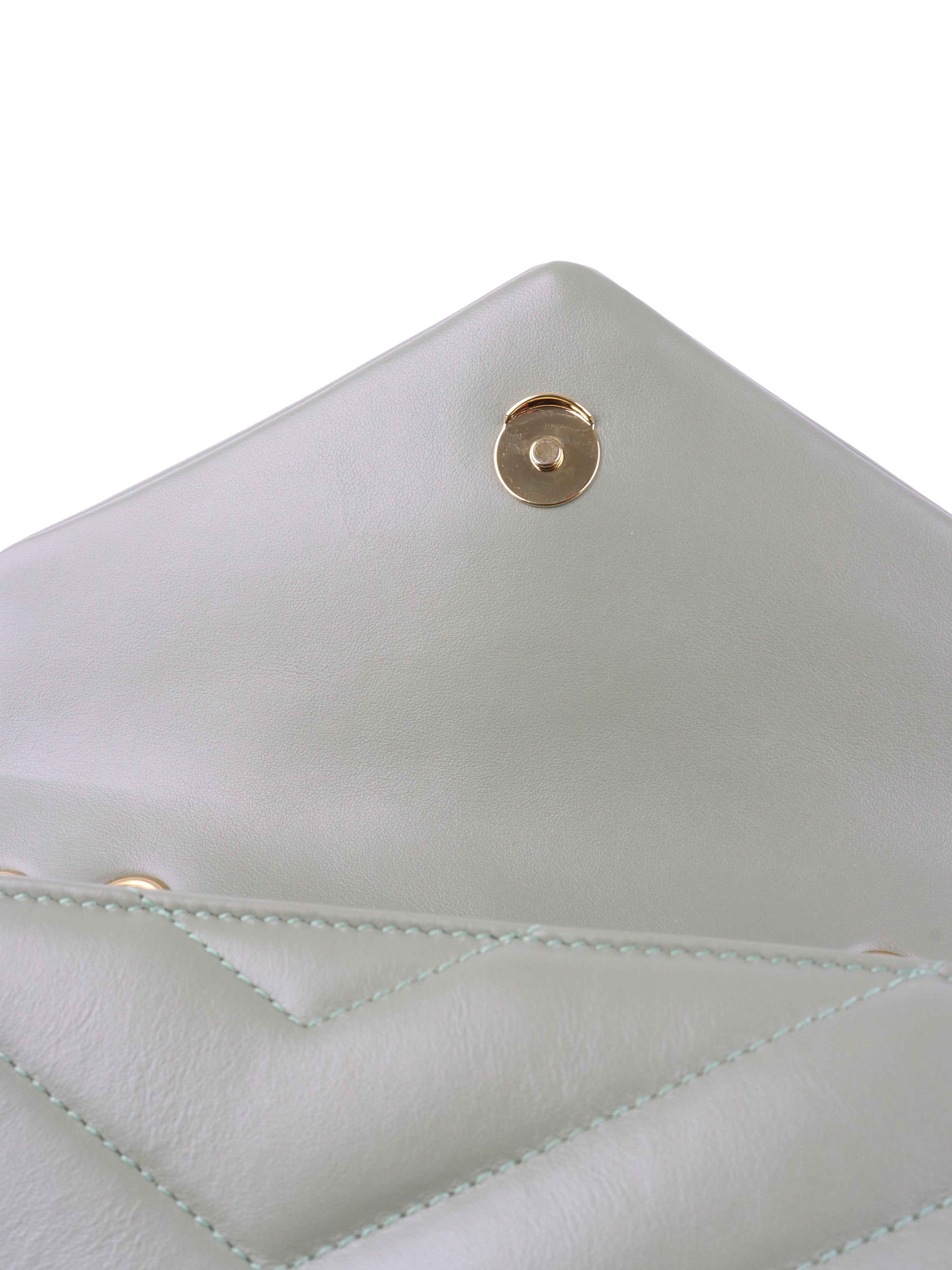 Saint Laurent Light Sage Small Loulou Bag.