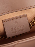 Gucci Dusty Pink Super Mini Marmont Matelasse.