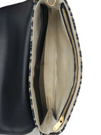 Dior Blue Oblique Jacquard Medium Saddle Pouch with Chain