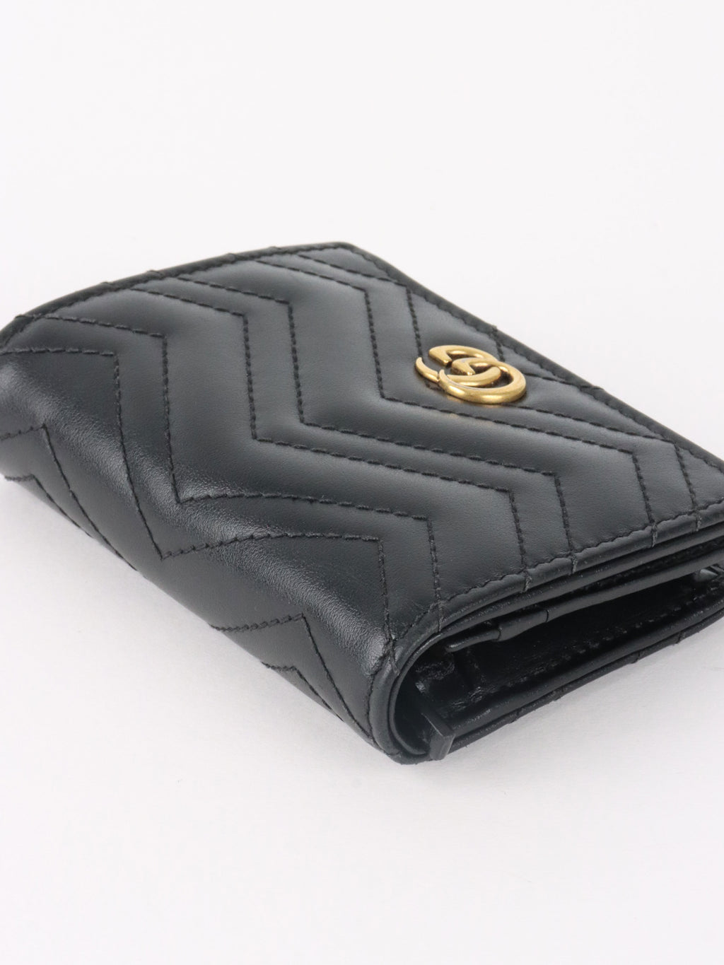 Gucci Black GG Marmont Card Case Wallet