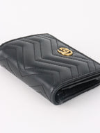 Gucci Black GG Marmont Card Case Wallet