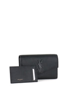 Saint Laurent Black Uptown Chain Wallet.