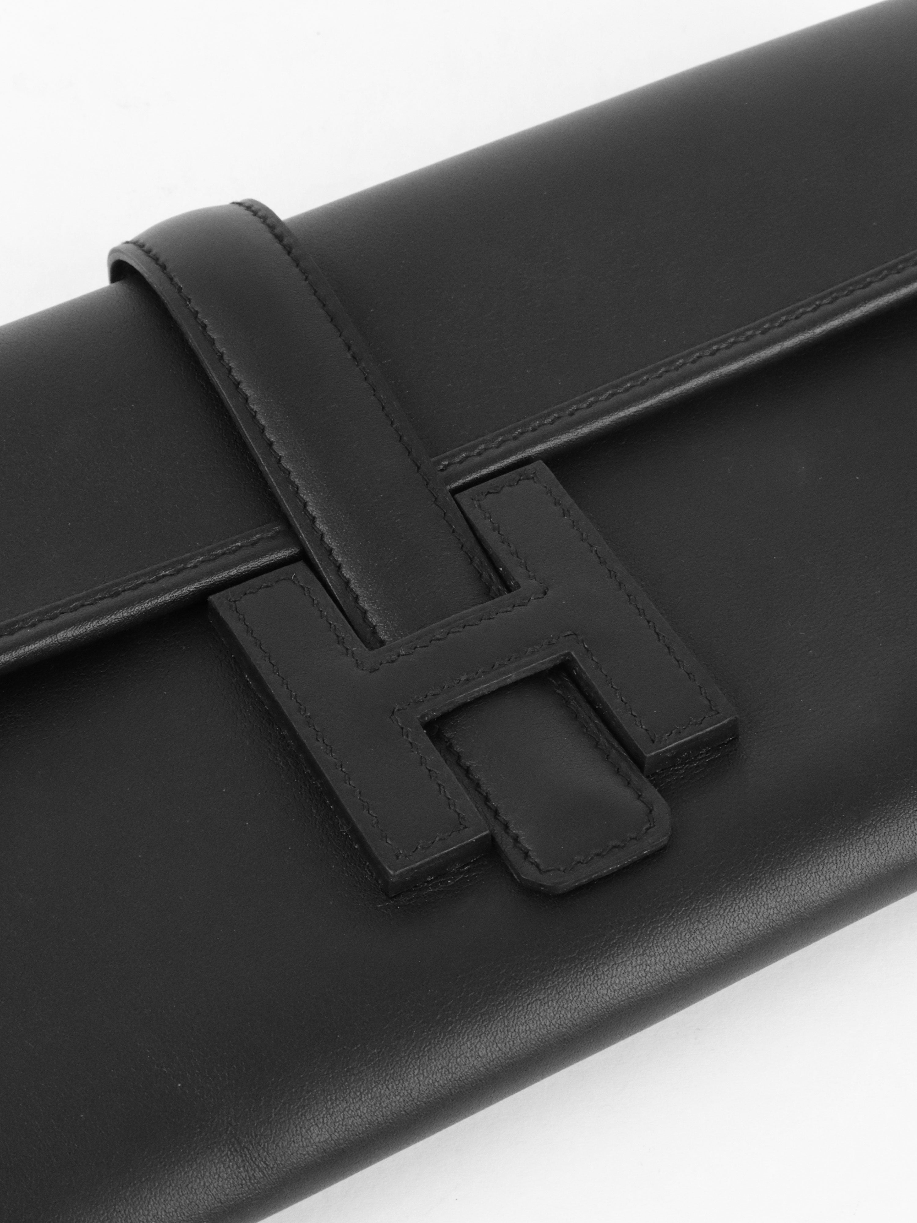 Hermes Noir Swift Jige Elan 29 Clutch