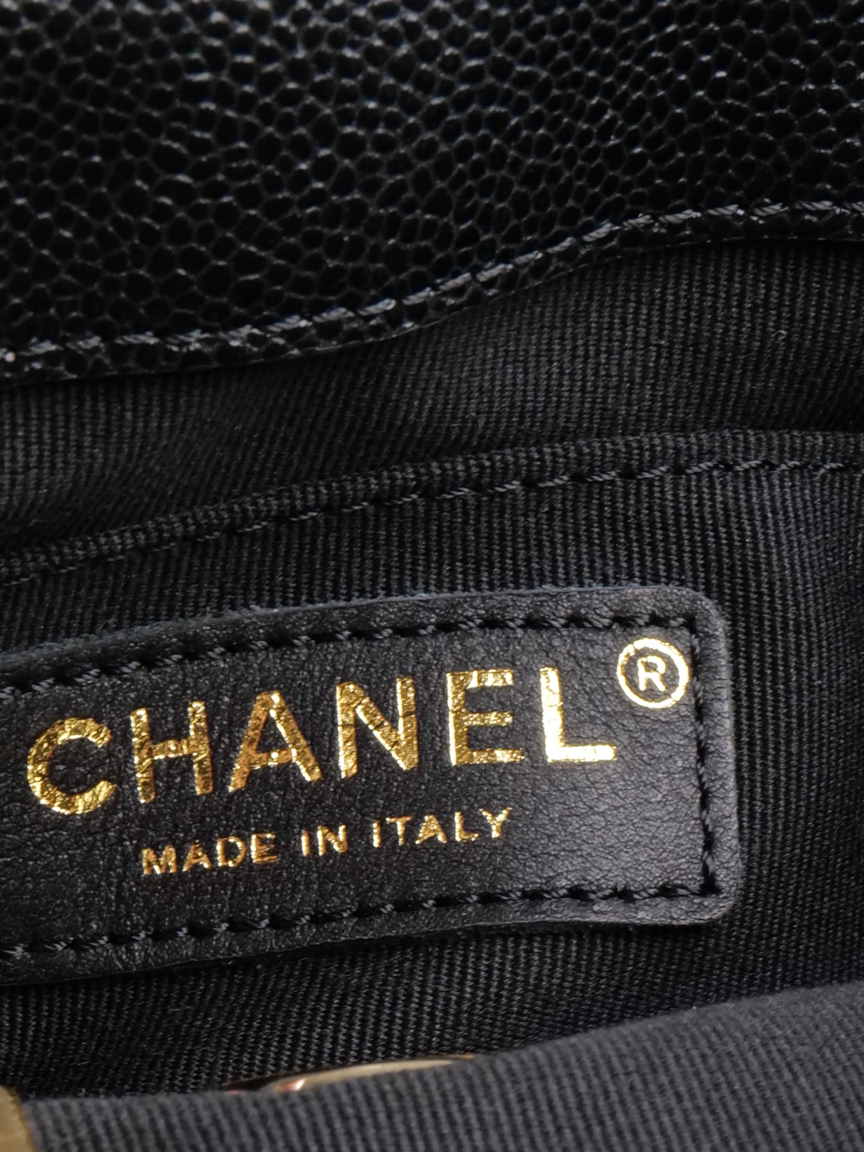 Chanel Black Caviar Duma Backpack.