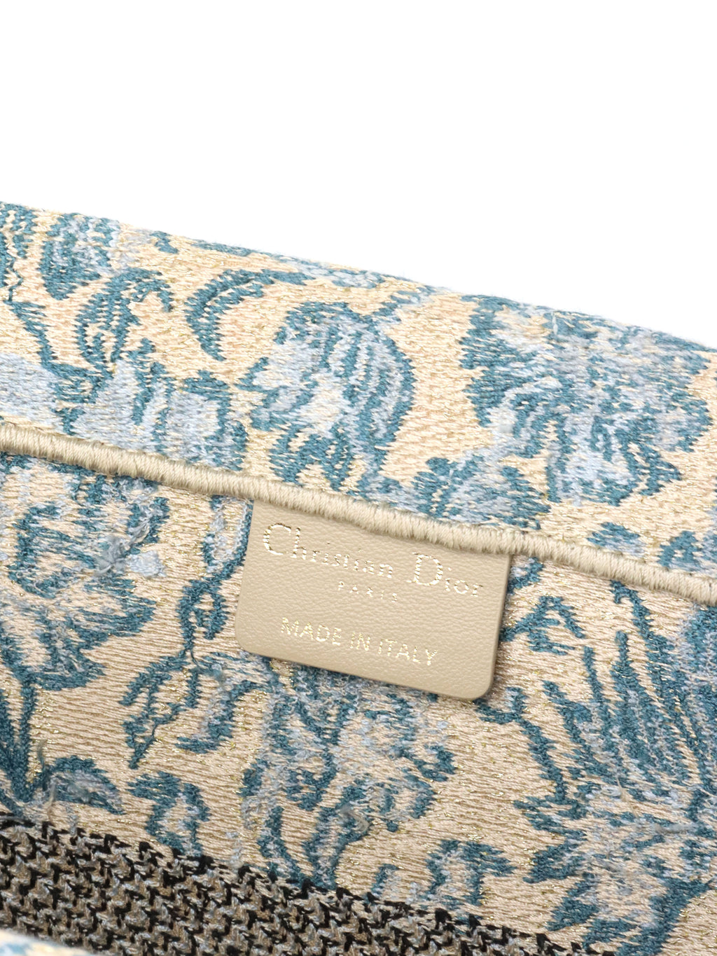 Dior Medium Blue Brocart Book Tote