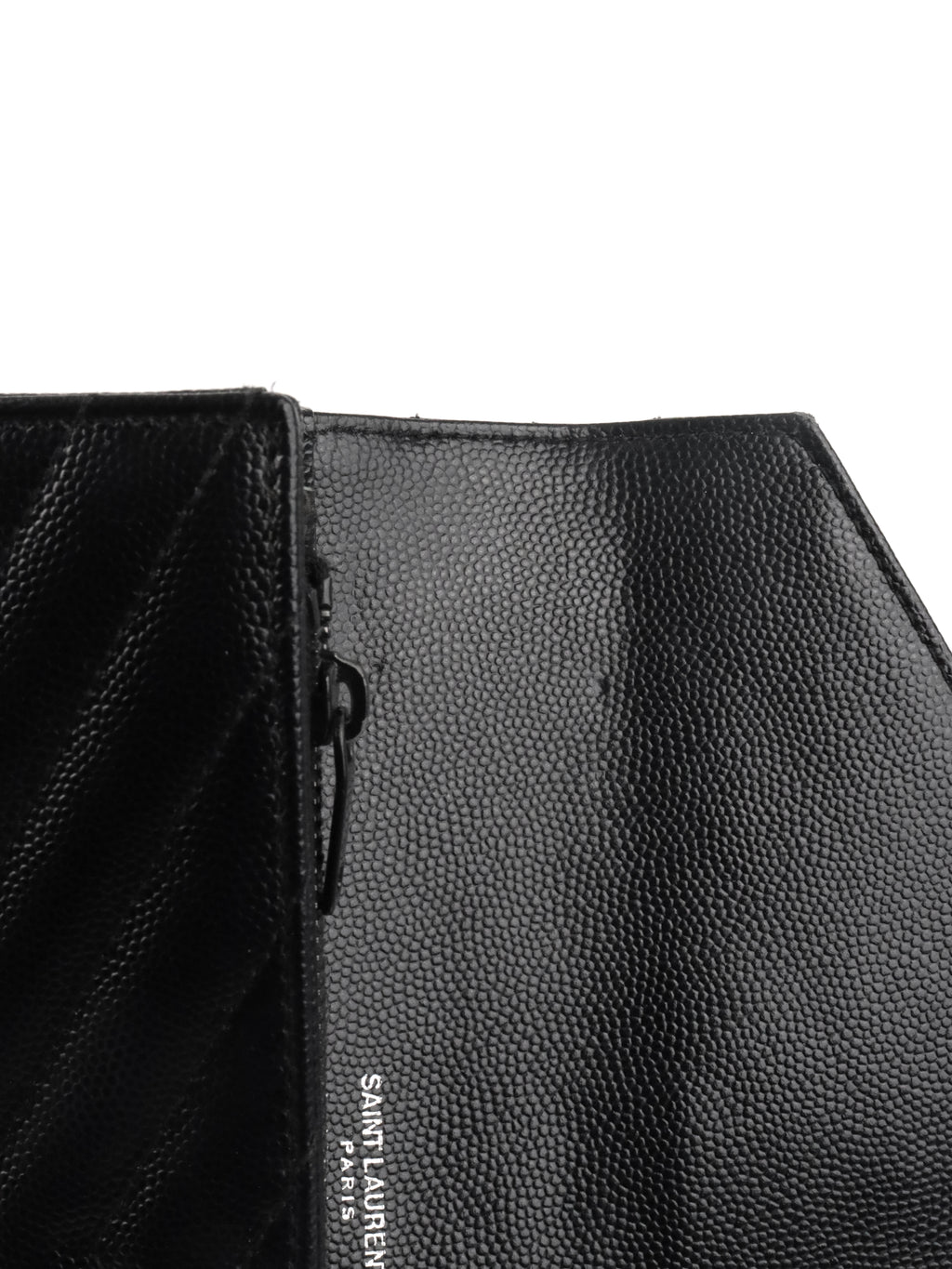Saint Laurent Black Cassandre Matelasse Large Flap Wallet