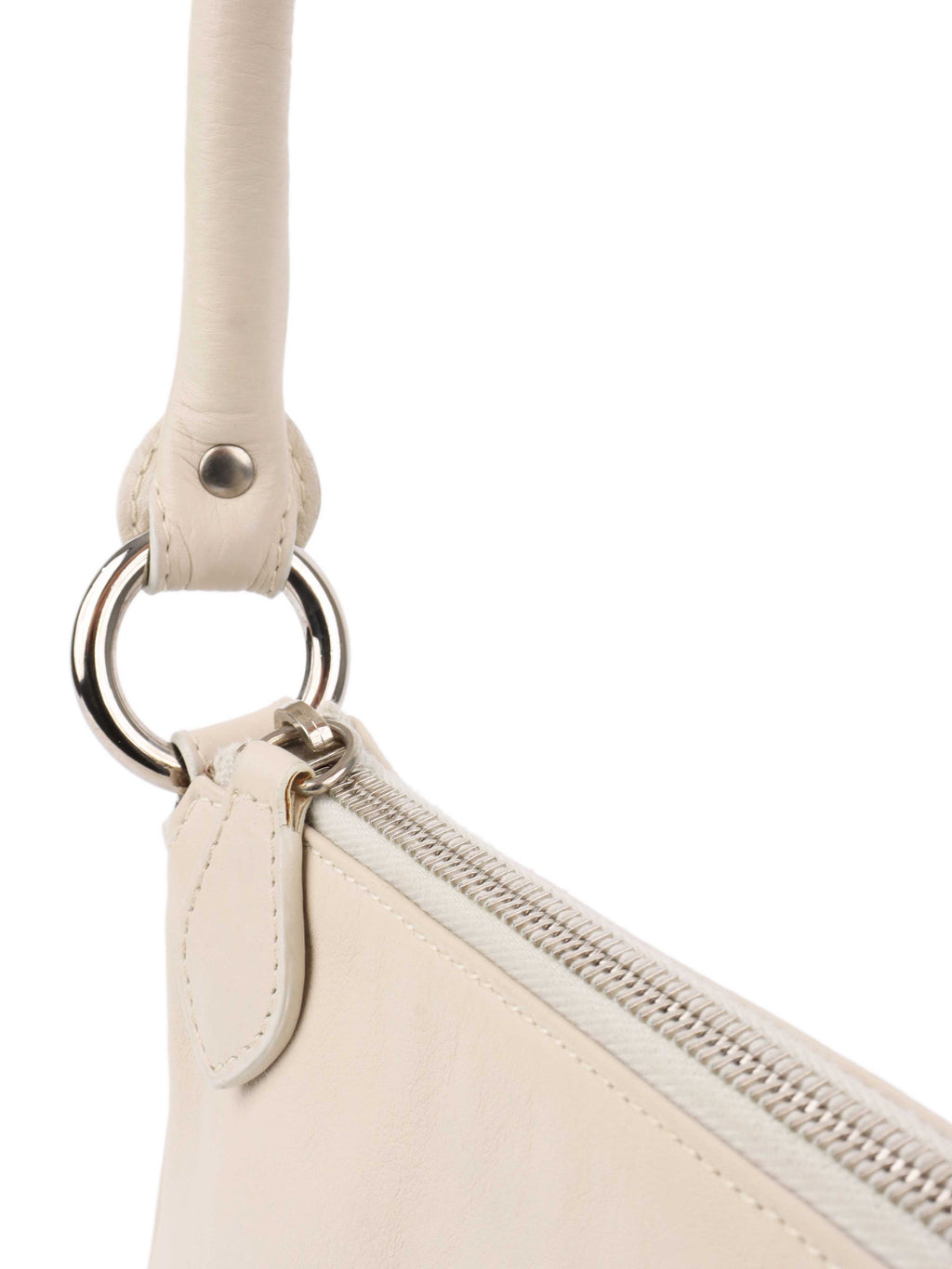 Dior White Leather Shoulder Bag.