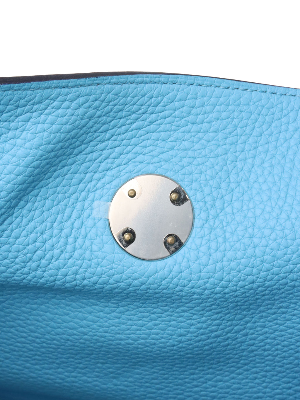 Hermes Lindy 30 P3 Bleu du Nord Clemence Leather Stamp D