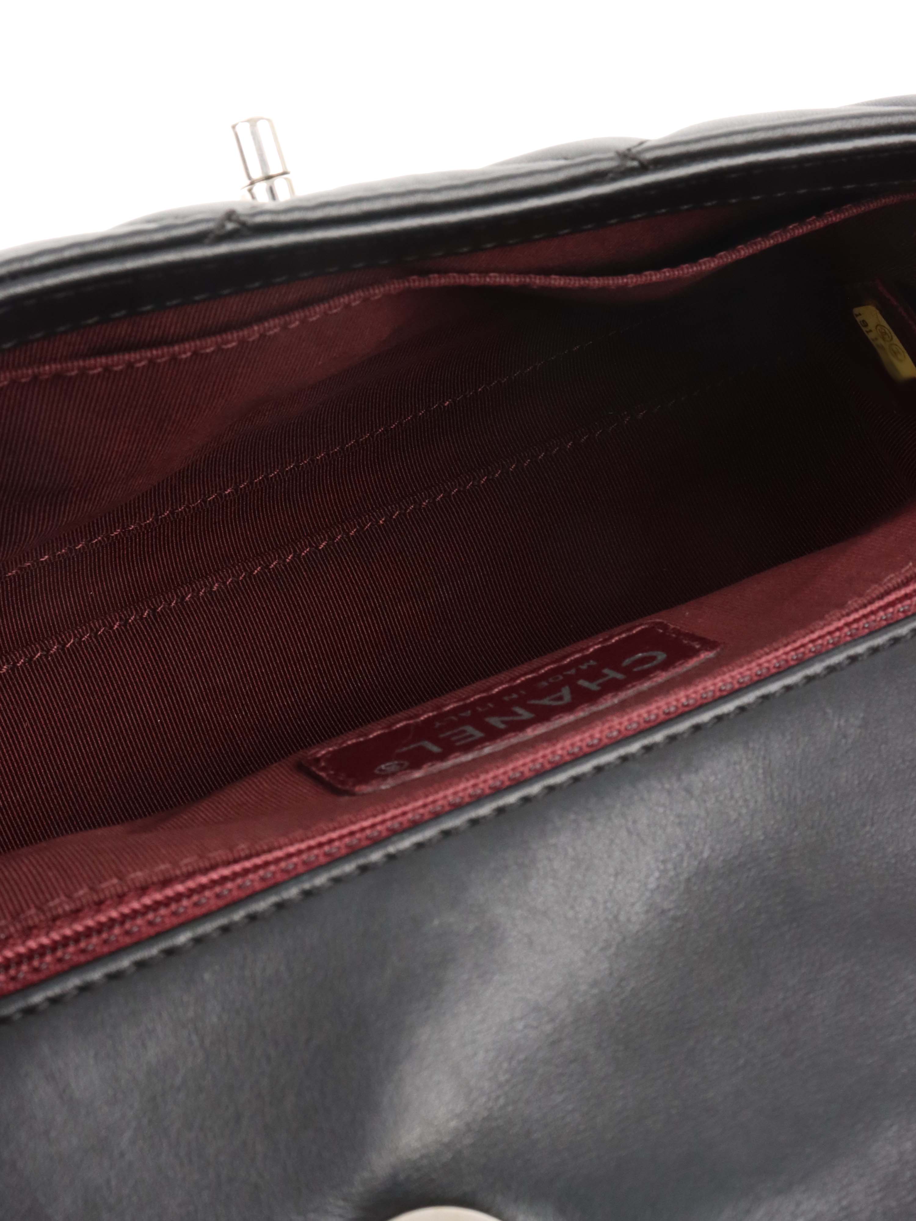 Chanel Black Quilted Lambskin & Caviar CC Flap Bag SHW.