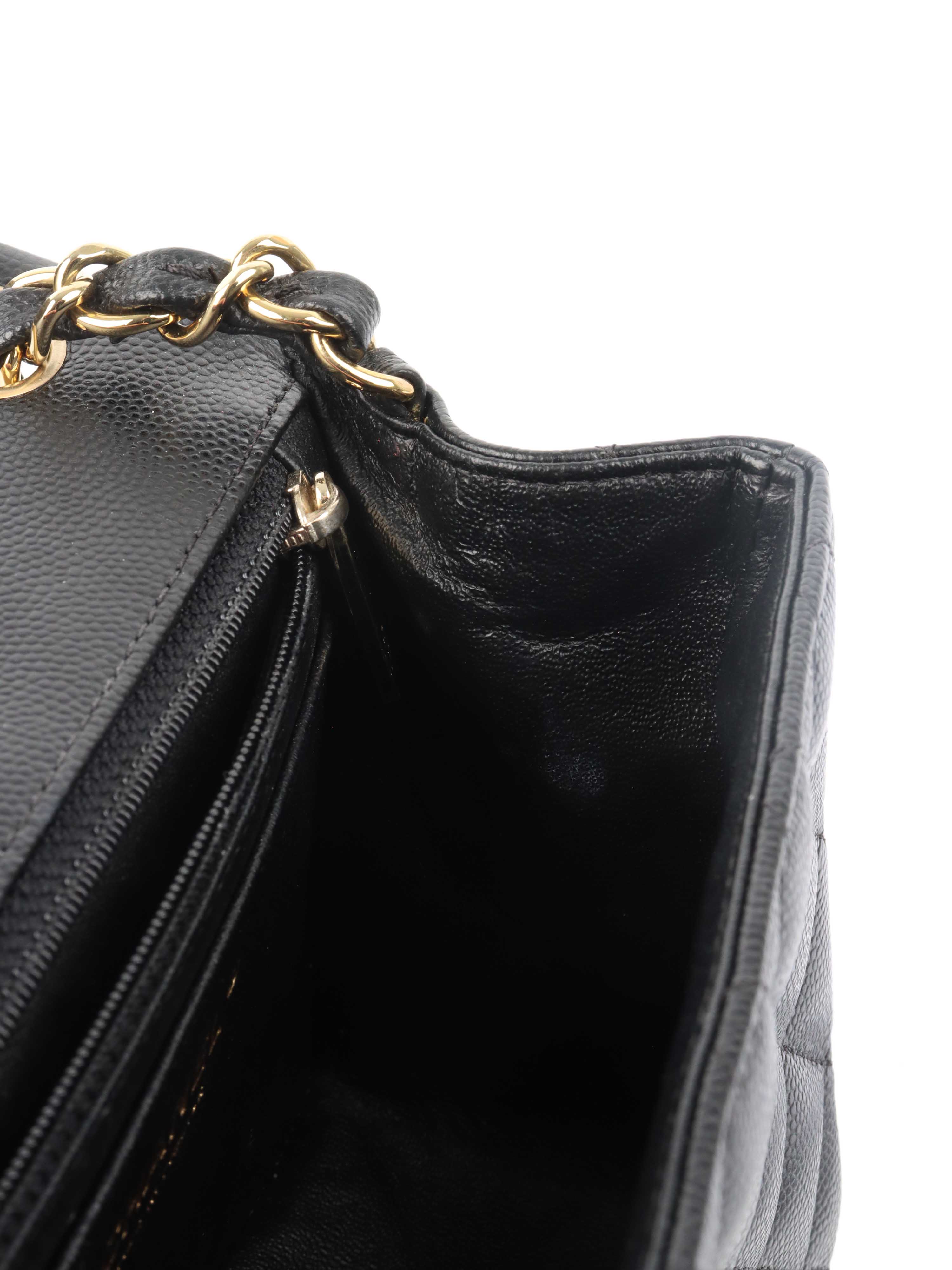 Chanel Black Caviar Mini Square Flap Bag GHW