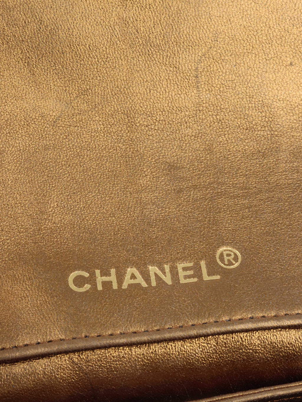 Chanel Gold Matellic Vintage Chain Bag.