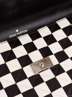 Louis Vuitton Black & White Chess Board Clutch.