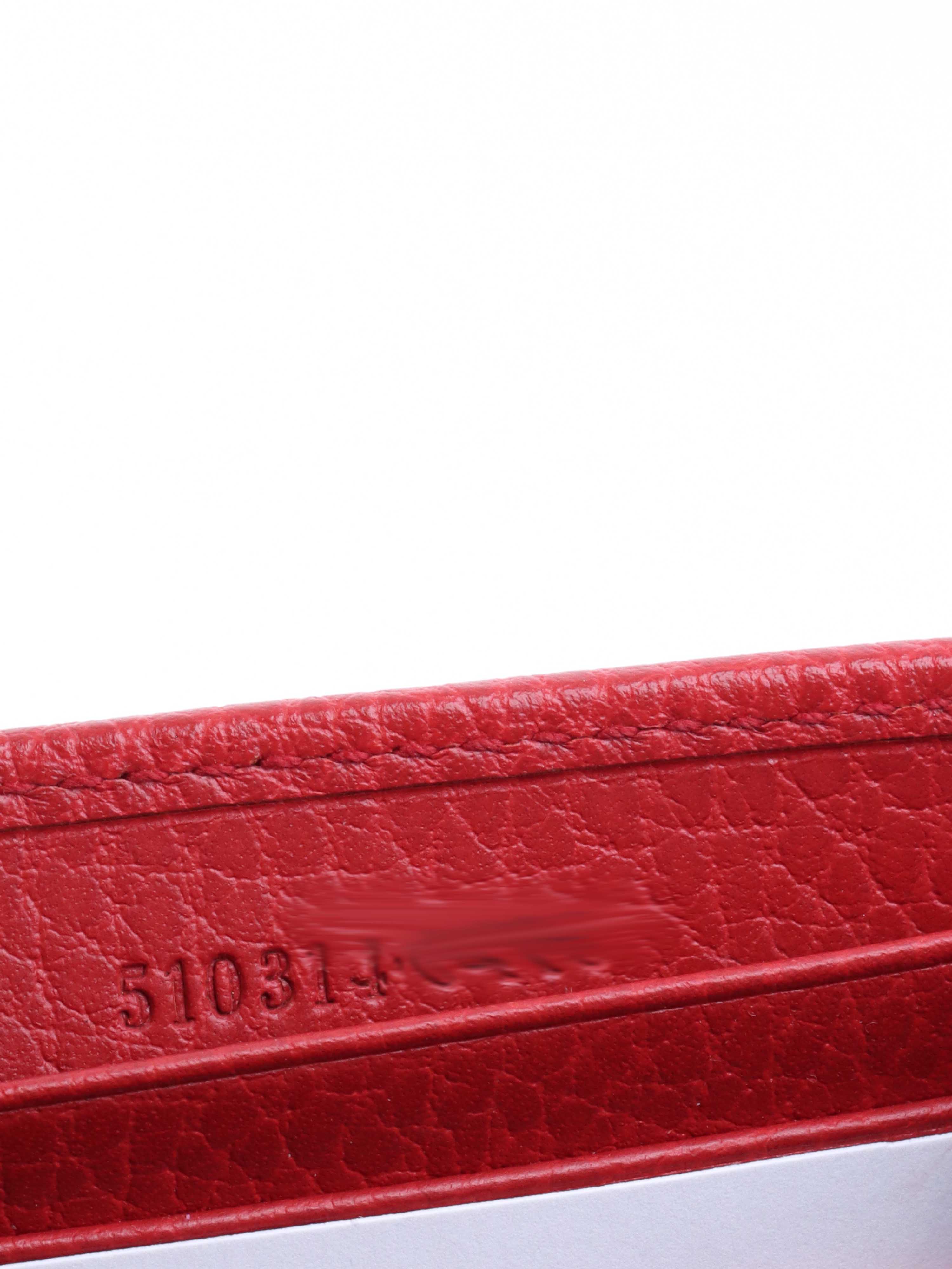 Gucci Red GG Wallet on Chain.