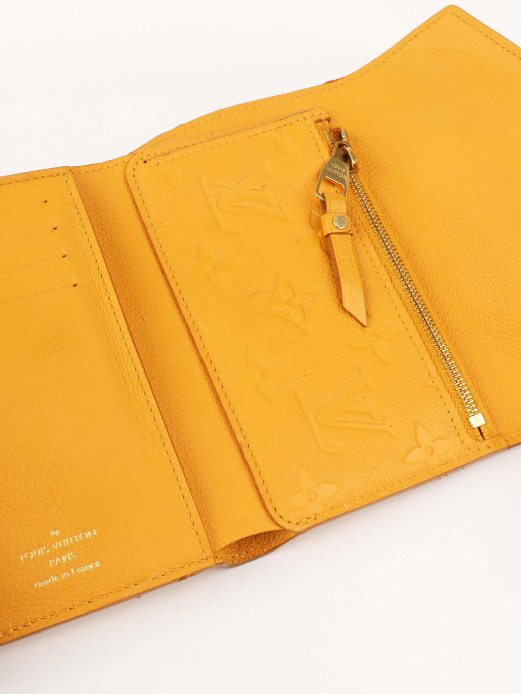 Louis Vuitton Saffran Empreinte Leather Compact Wallet.