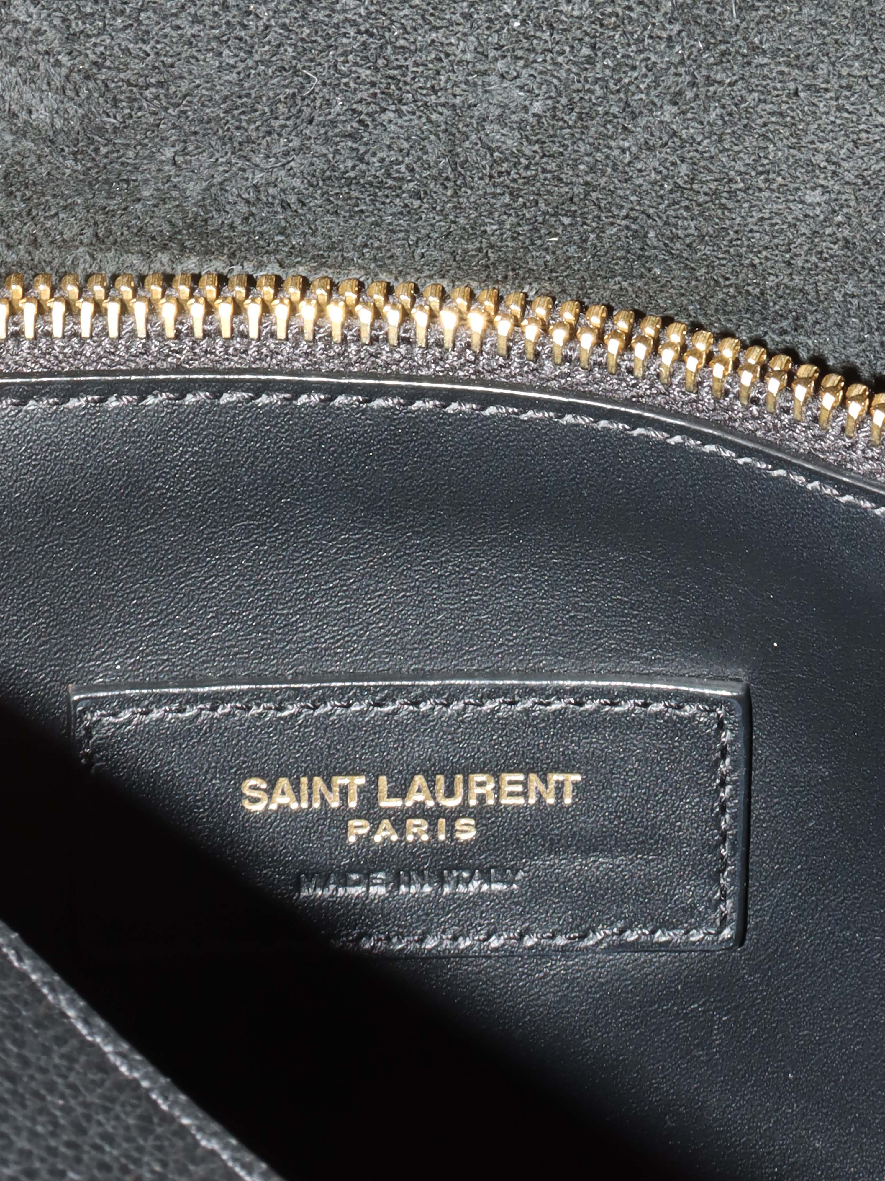 Saint Laurent Large Black LE 5 À 7 Supple Hobo Bag
