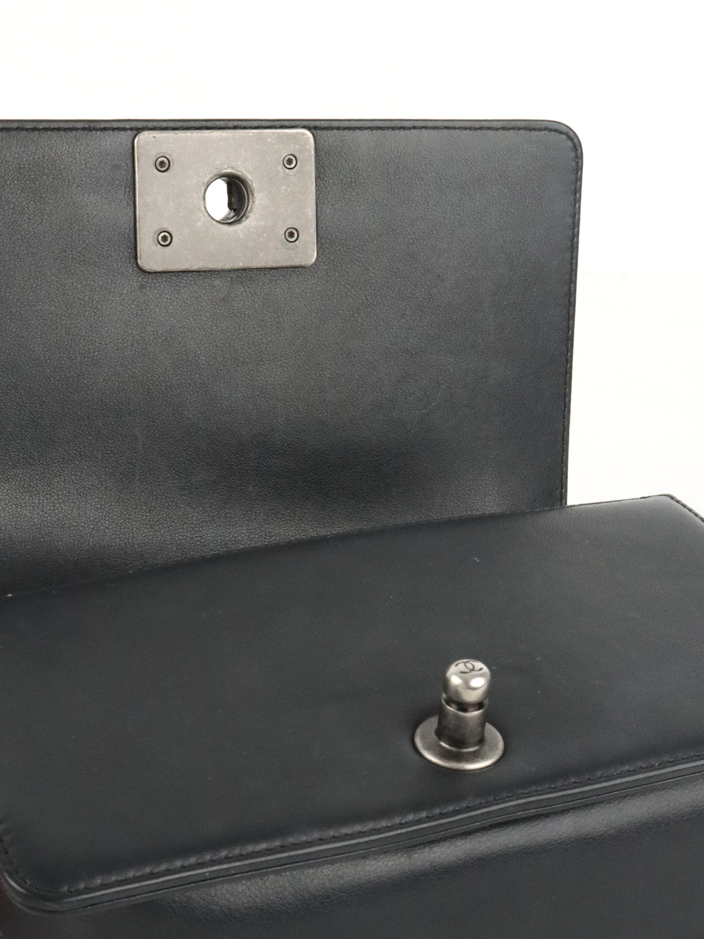 Chanel Black Caviar Boy Wallet On Chain GHW