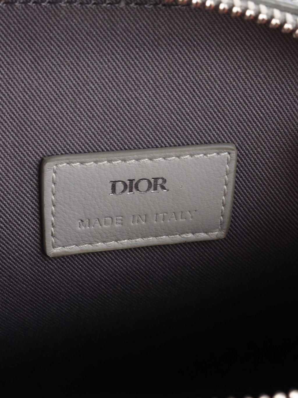 Dior Silver 'Hit The Road' Vertical Crossbody Pouch.