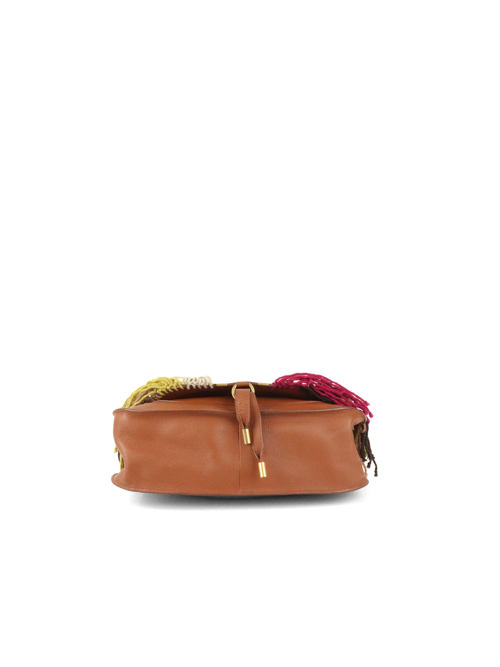 Chloe Marcie Medium Fringed Leather Tote Tan