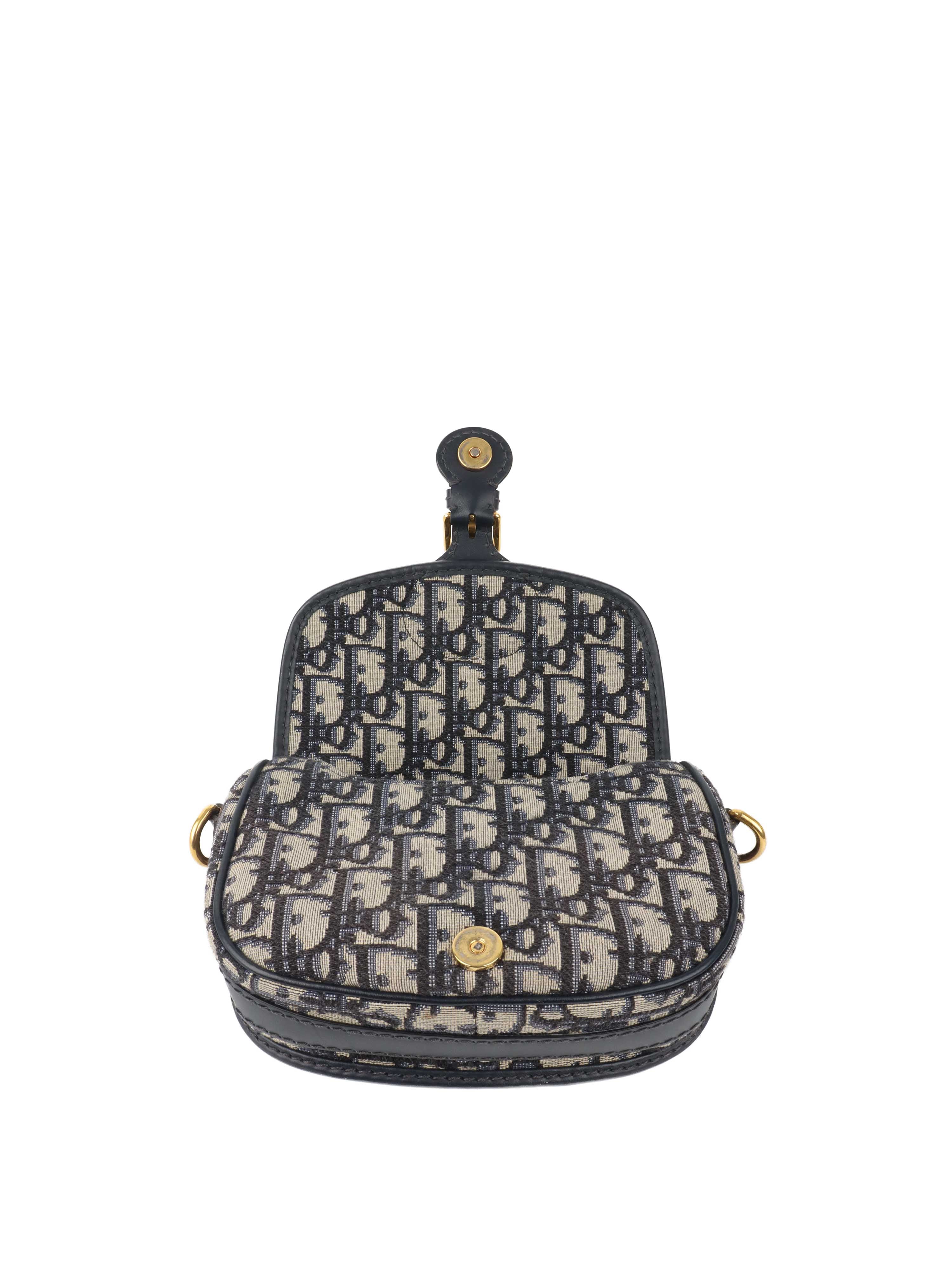 Dior Small Blue Oblique Bobby Bag.