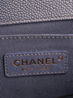 Chanel Small Caviar Navy Boy Bag GHW.