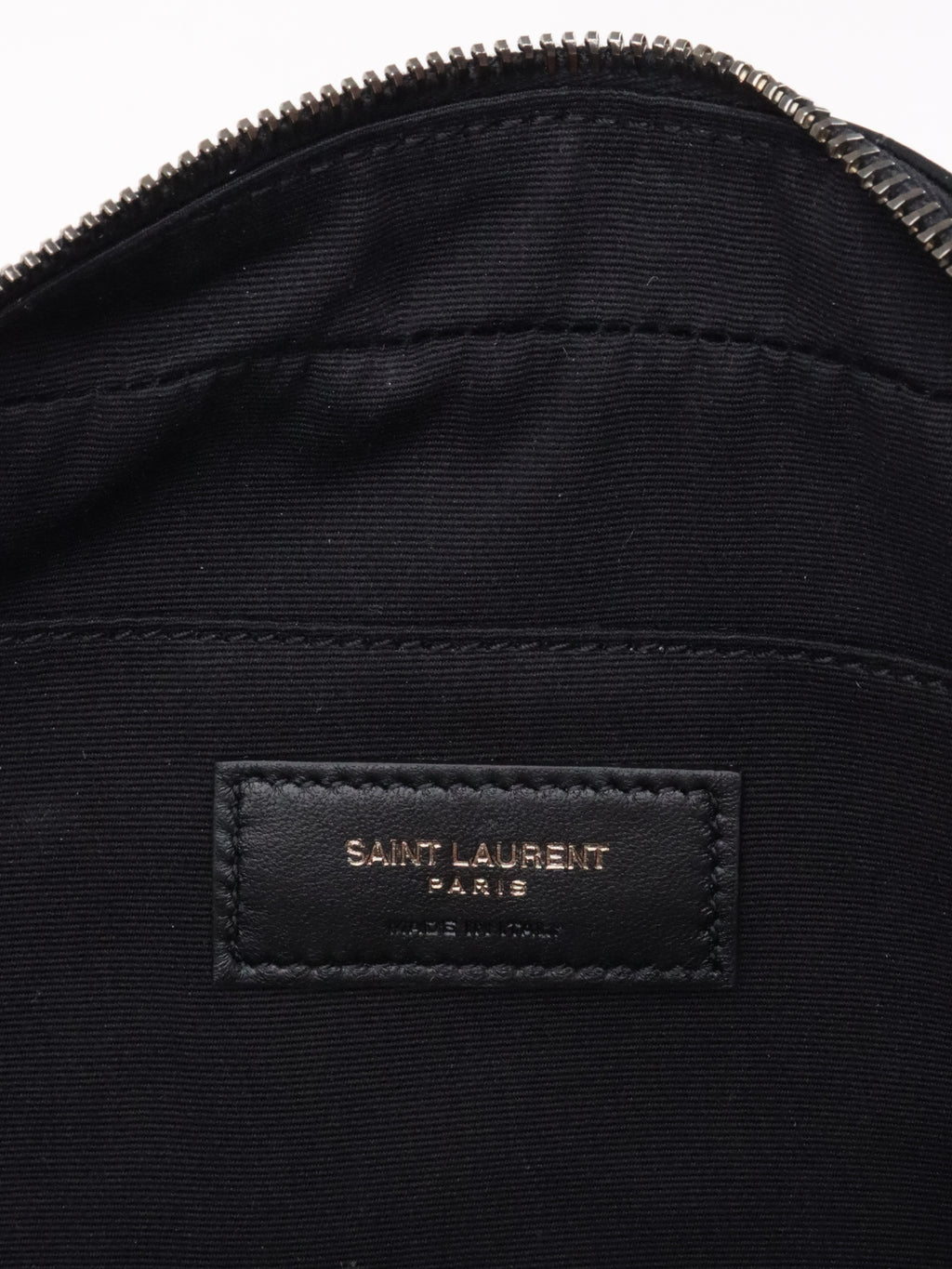 Saint Laurent Black Croc Embossed Camera Lou Bag