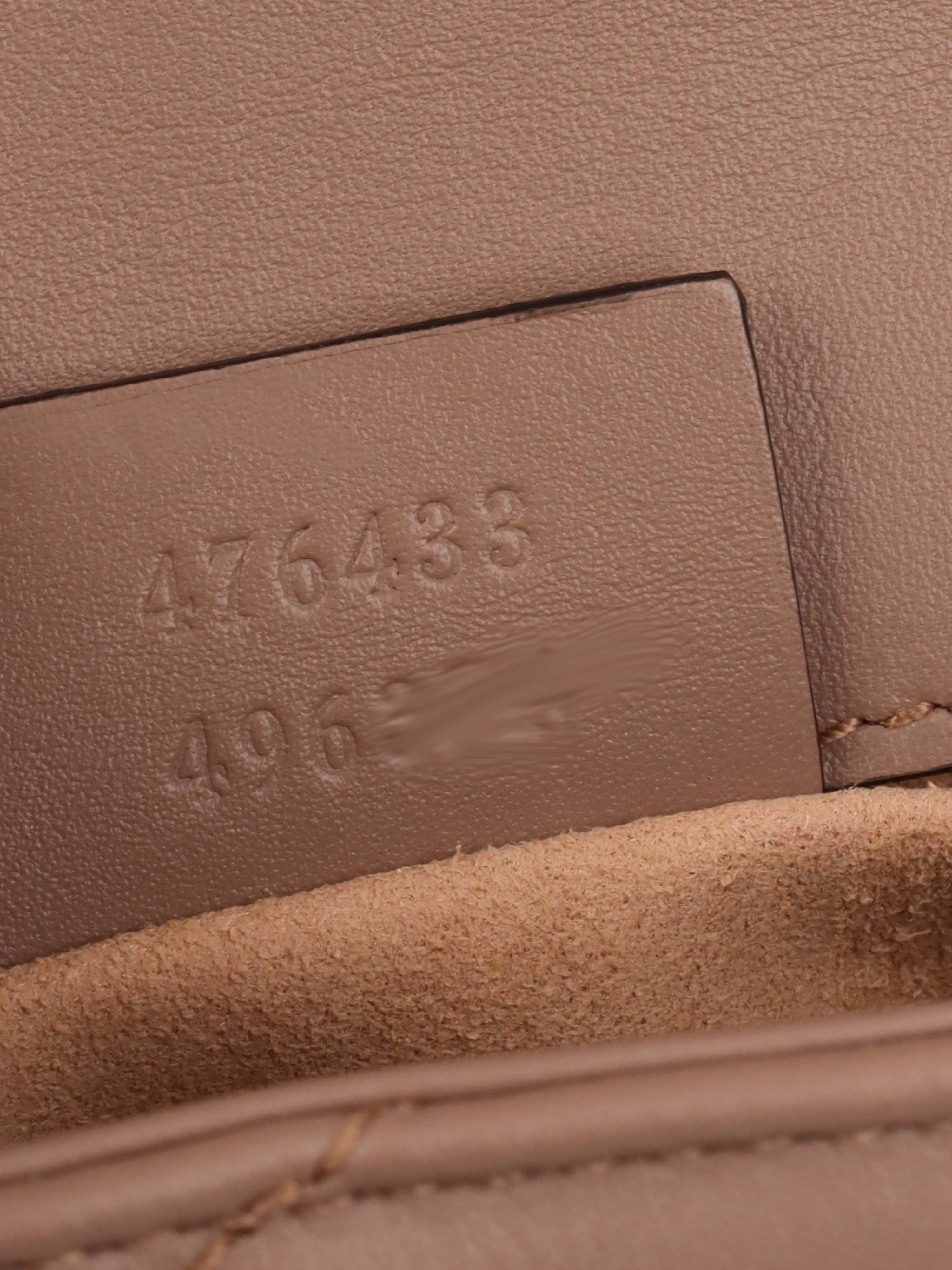 Gucci Dusty Pink Super Mini Marmont Matelasse.