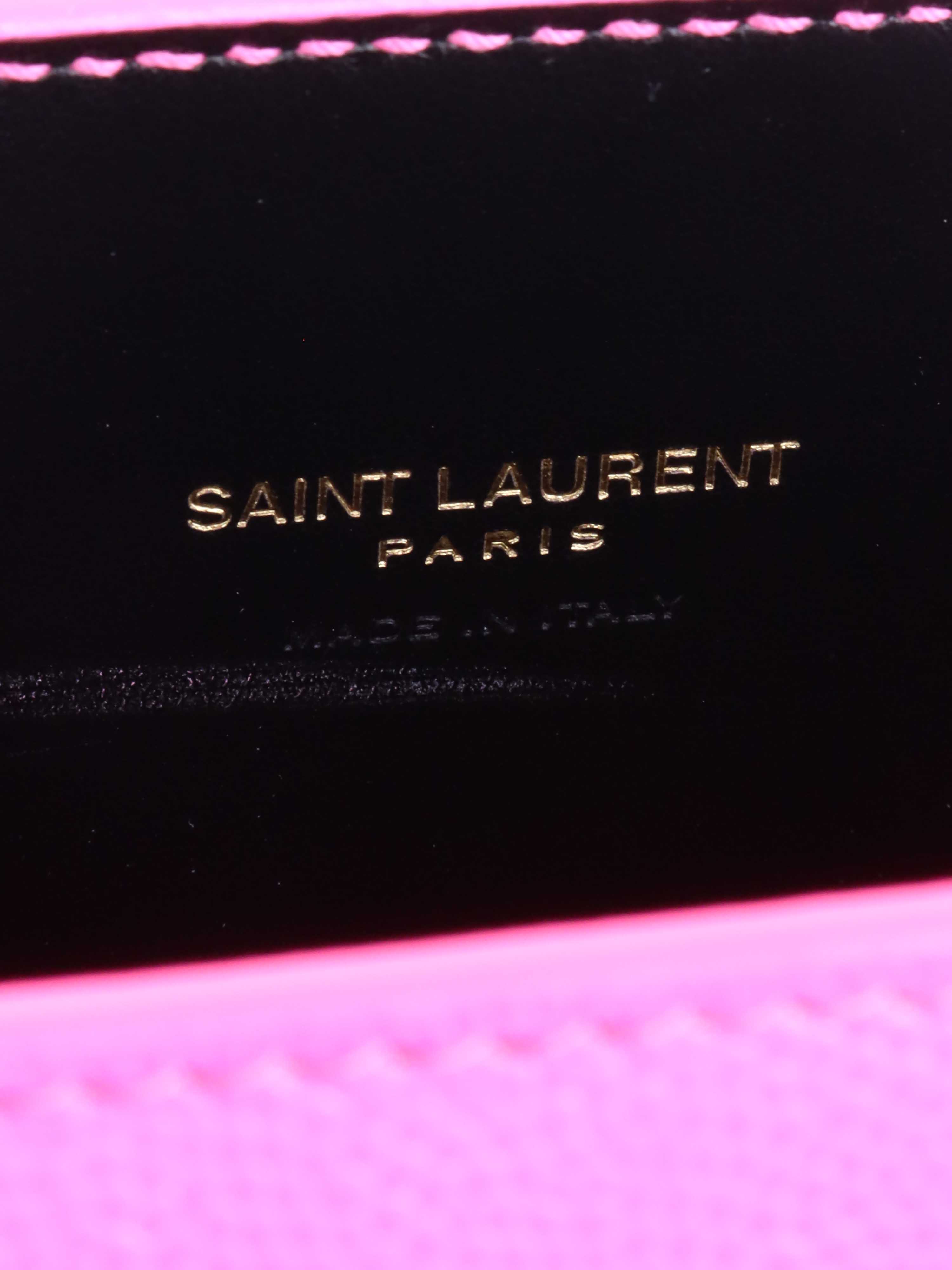 Saint Laurent Neon Pink Sac De Jour.