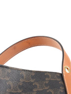Celine Small Miel Triomphe Canvas Cube Bag