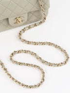Chanel Light Grey Mini Classic Flap Bag