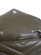 Saint Laurent Khaki Medium Loulou Bag.