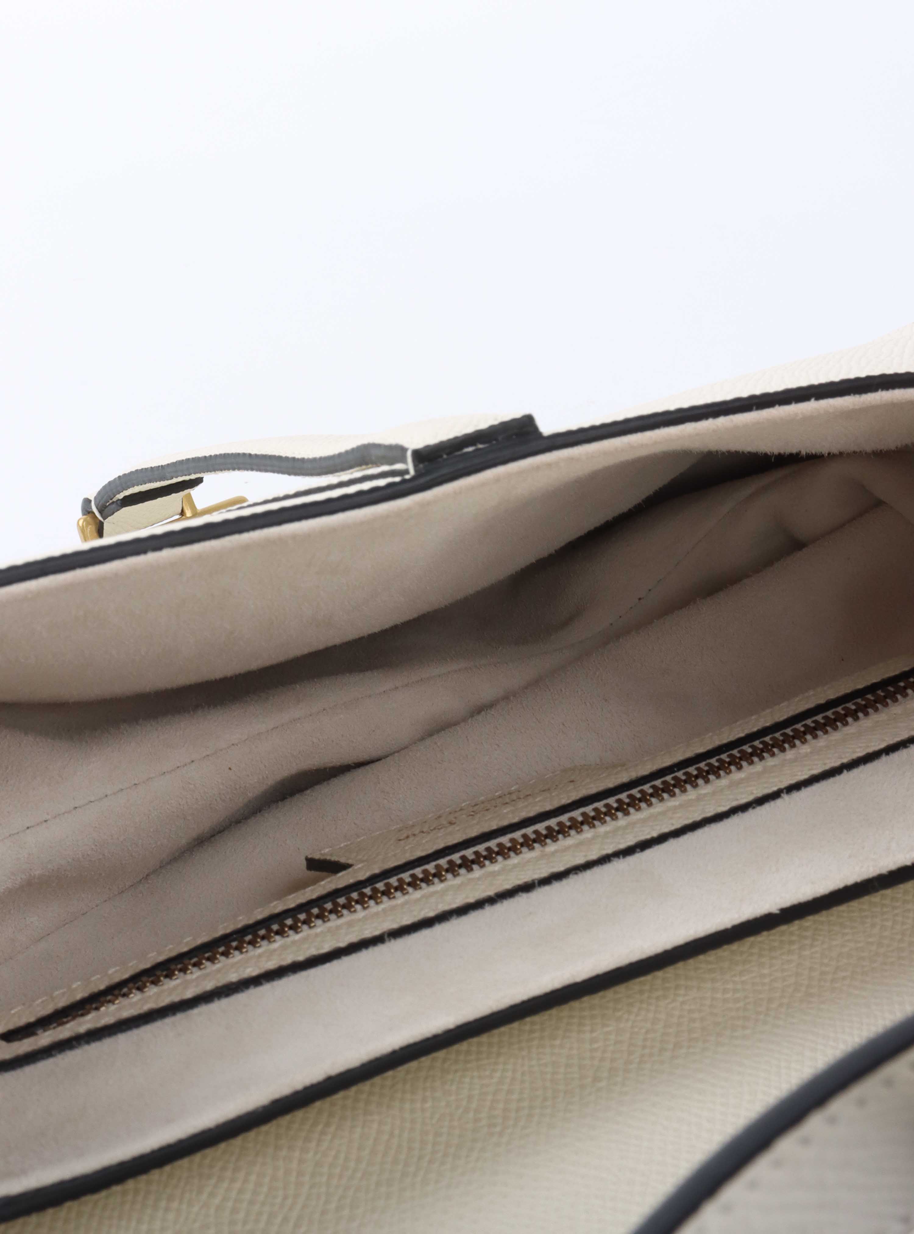 Dior White Saddle Bag.