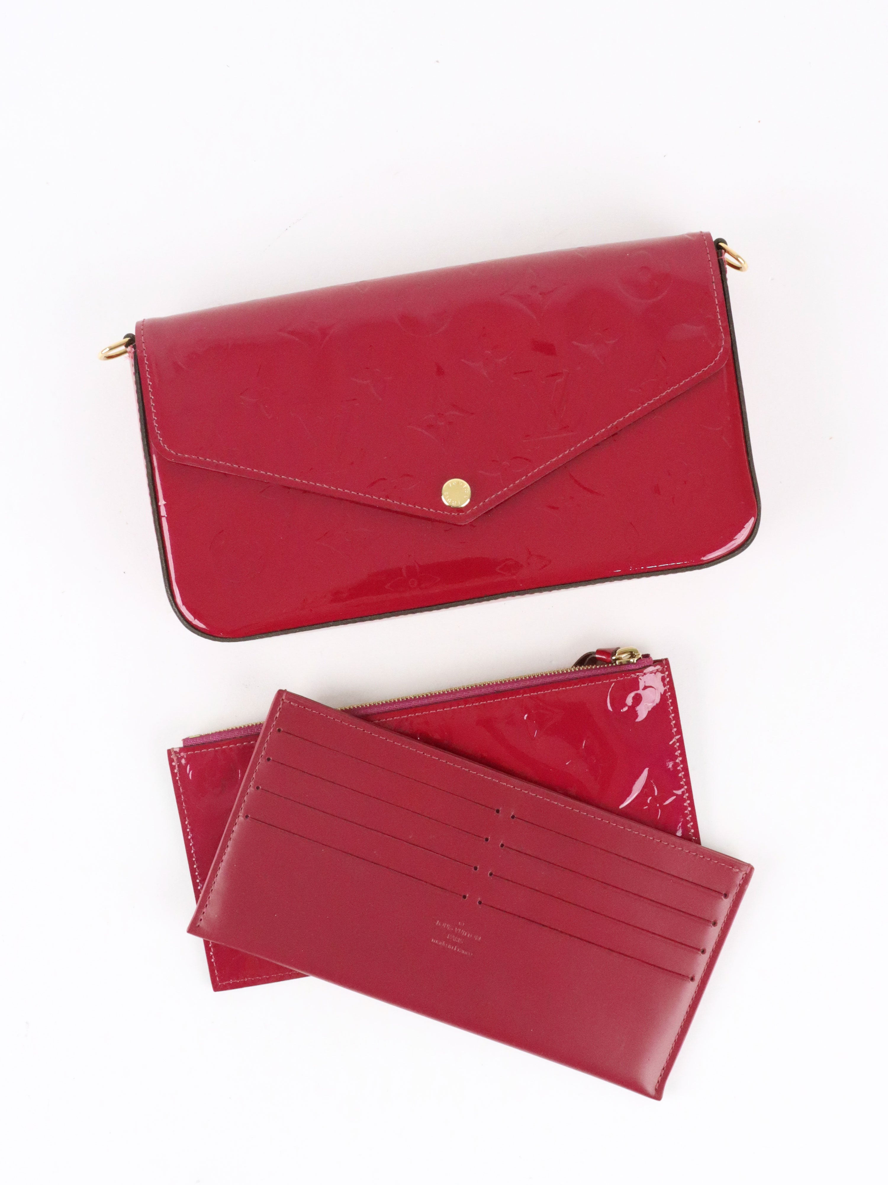 Louis Vuitton Magenta Pink Vernis Pochette Felicie