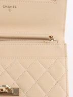 Chanel Beige Double CC Wallet on Chain LGHW