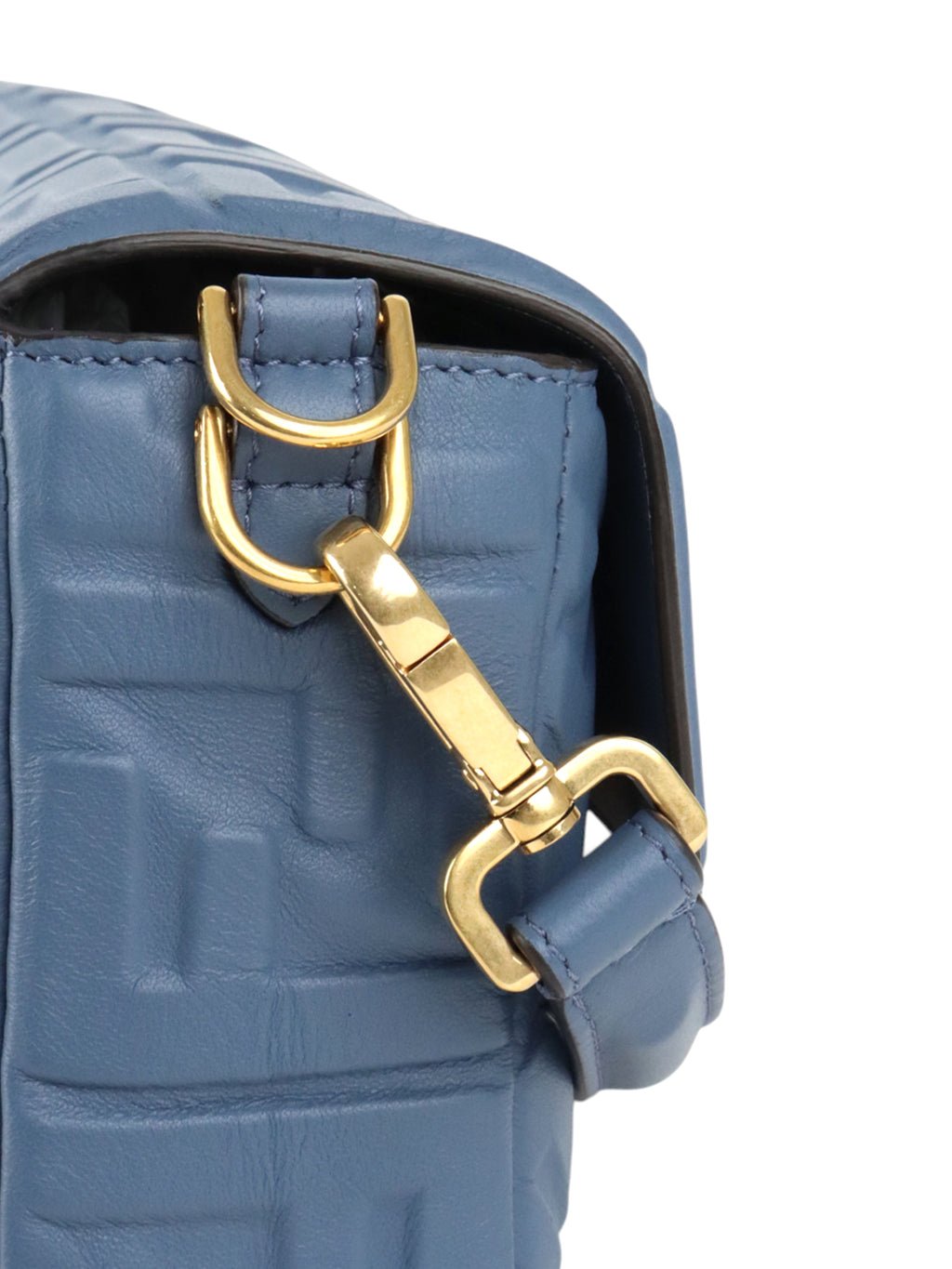 Fendi Navy Medium Baguette Lambskin Bag