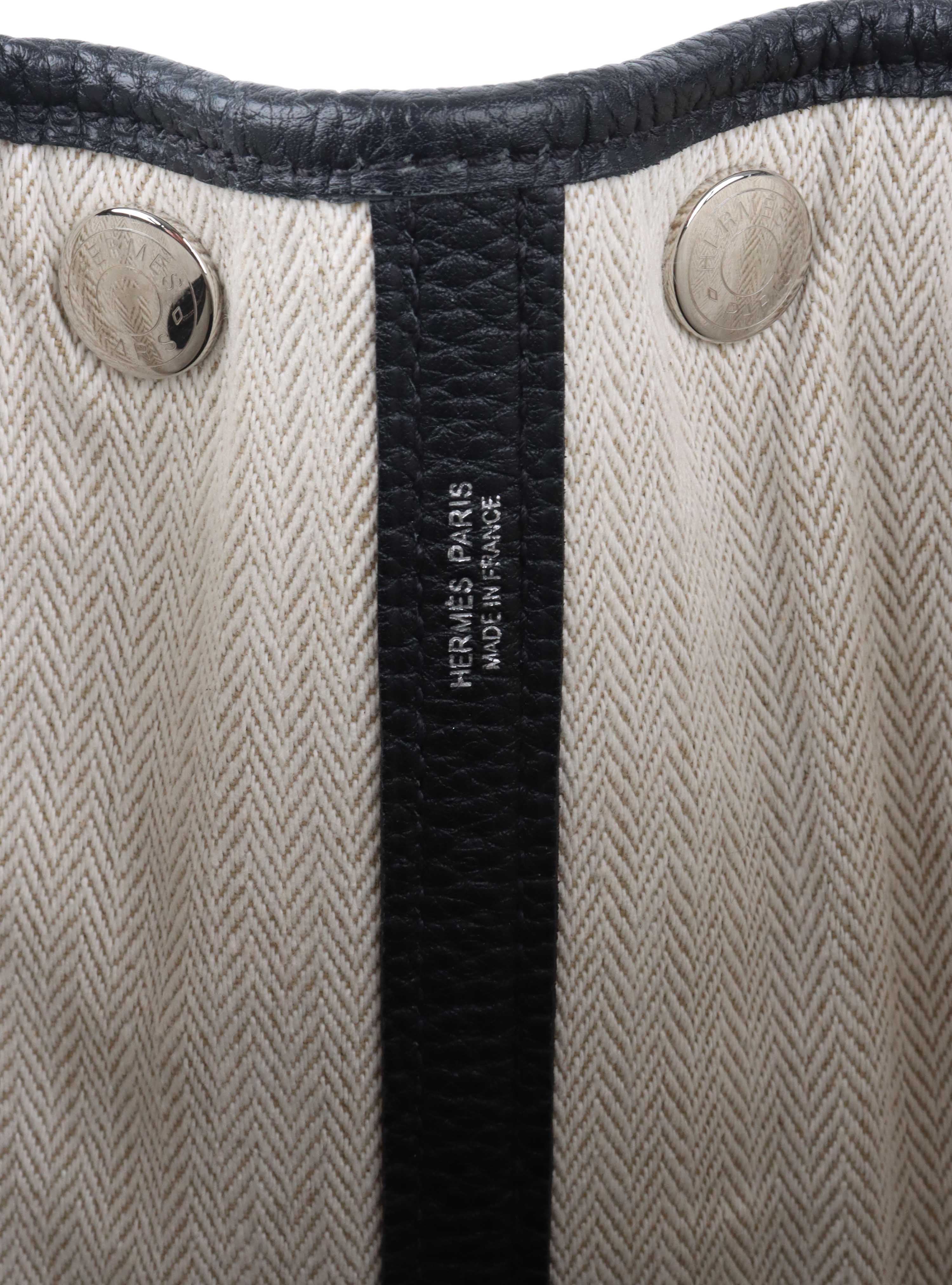 Hermes Black Garden Party 30 Bag.
