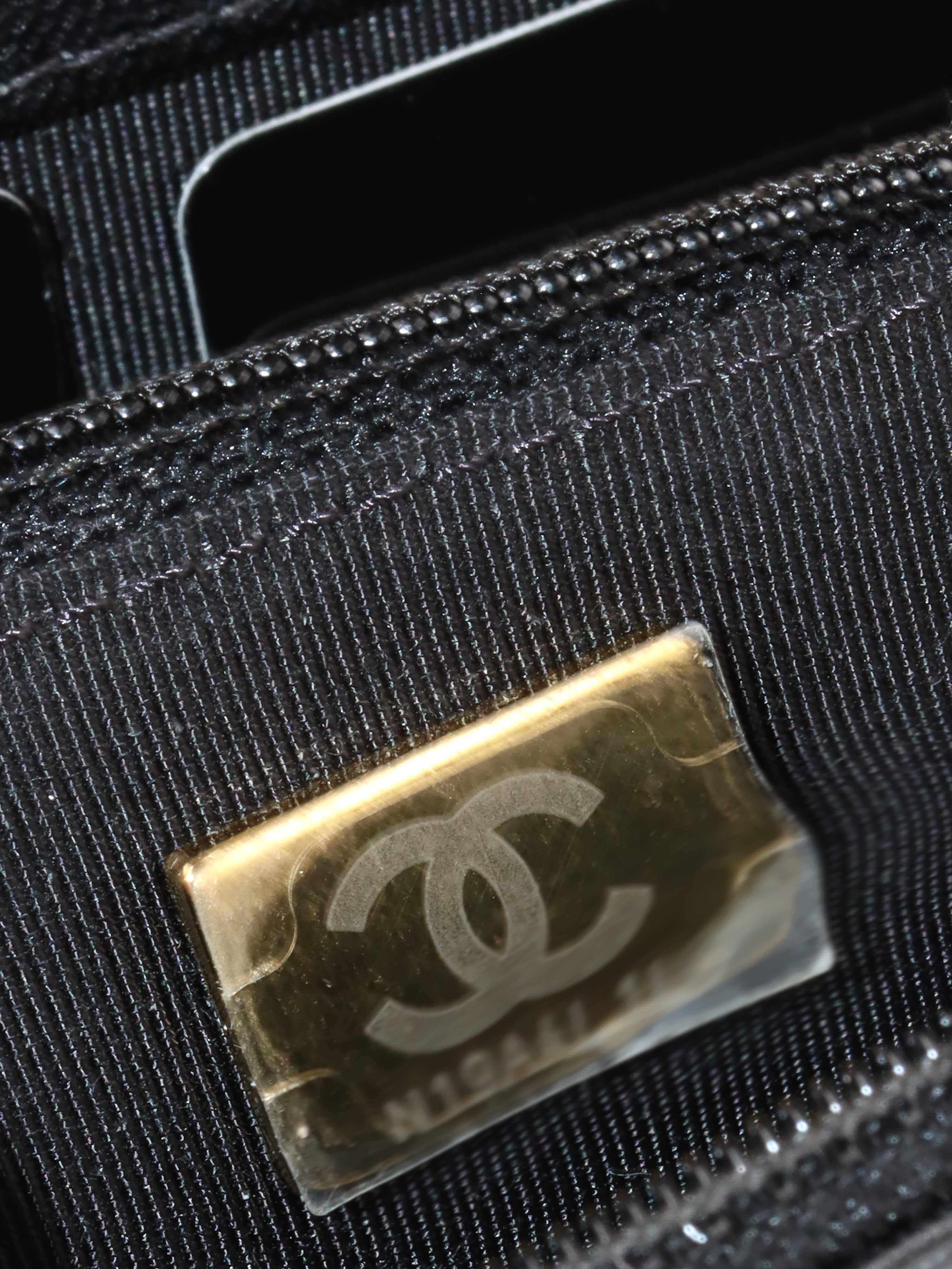 Chanel Black Lambskin Punk Wallet on Chain GHW.