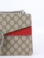 Gucci Small Dionysus GG Supreme Red Trim Shoulder Bag