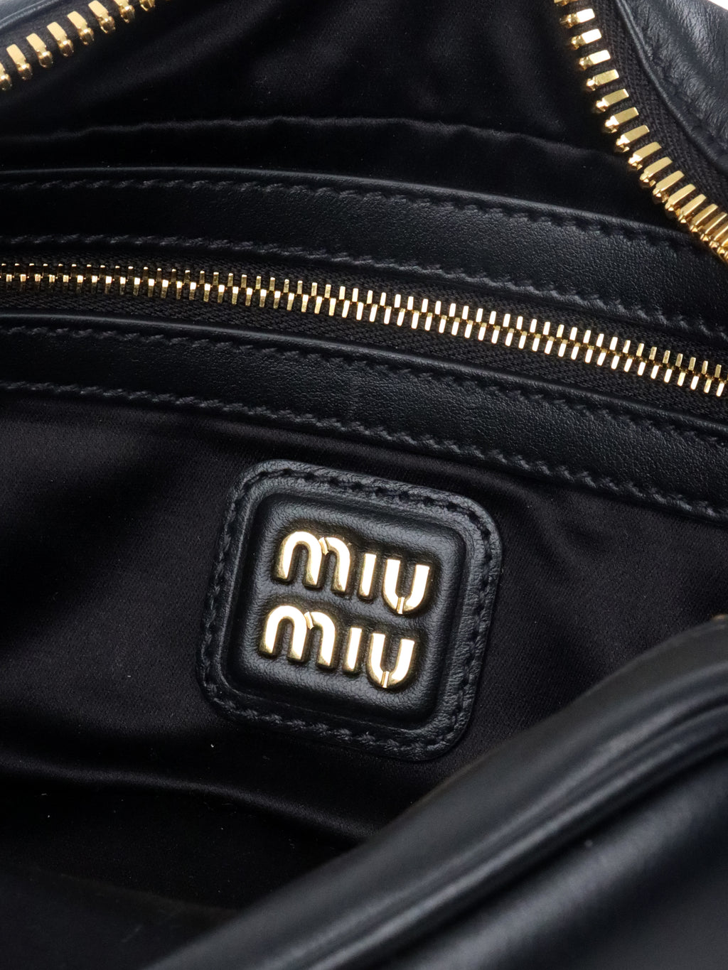 Miu Miu Black Small Arcadie Leather Bag