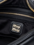 Miu Miu Black Small Arcadie Leather Bag