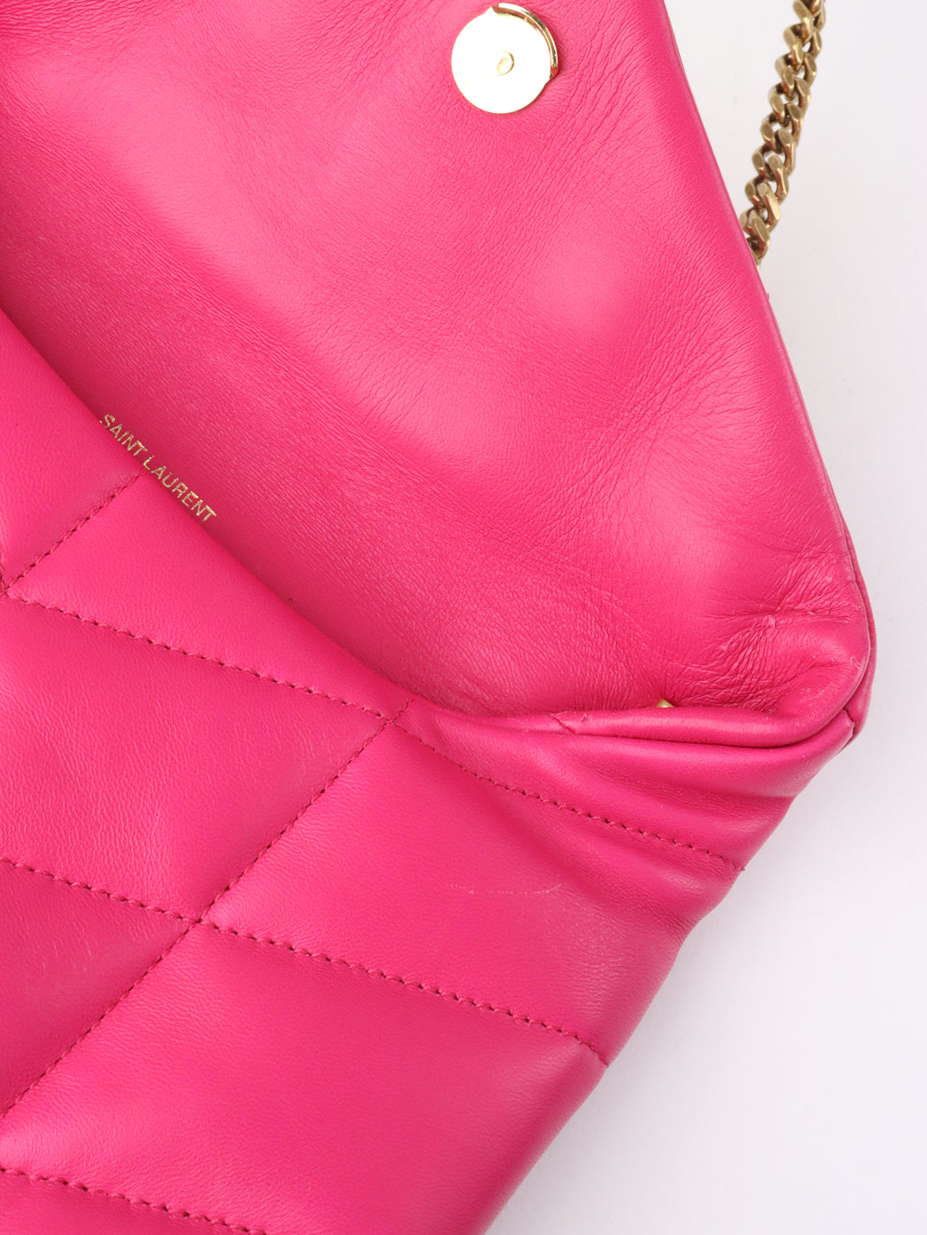 Saint Laurent Bright Pink Toy Puffer Bag