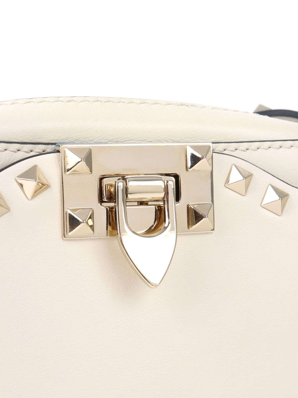Valentino White Rockstuds Camera Bag