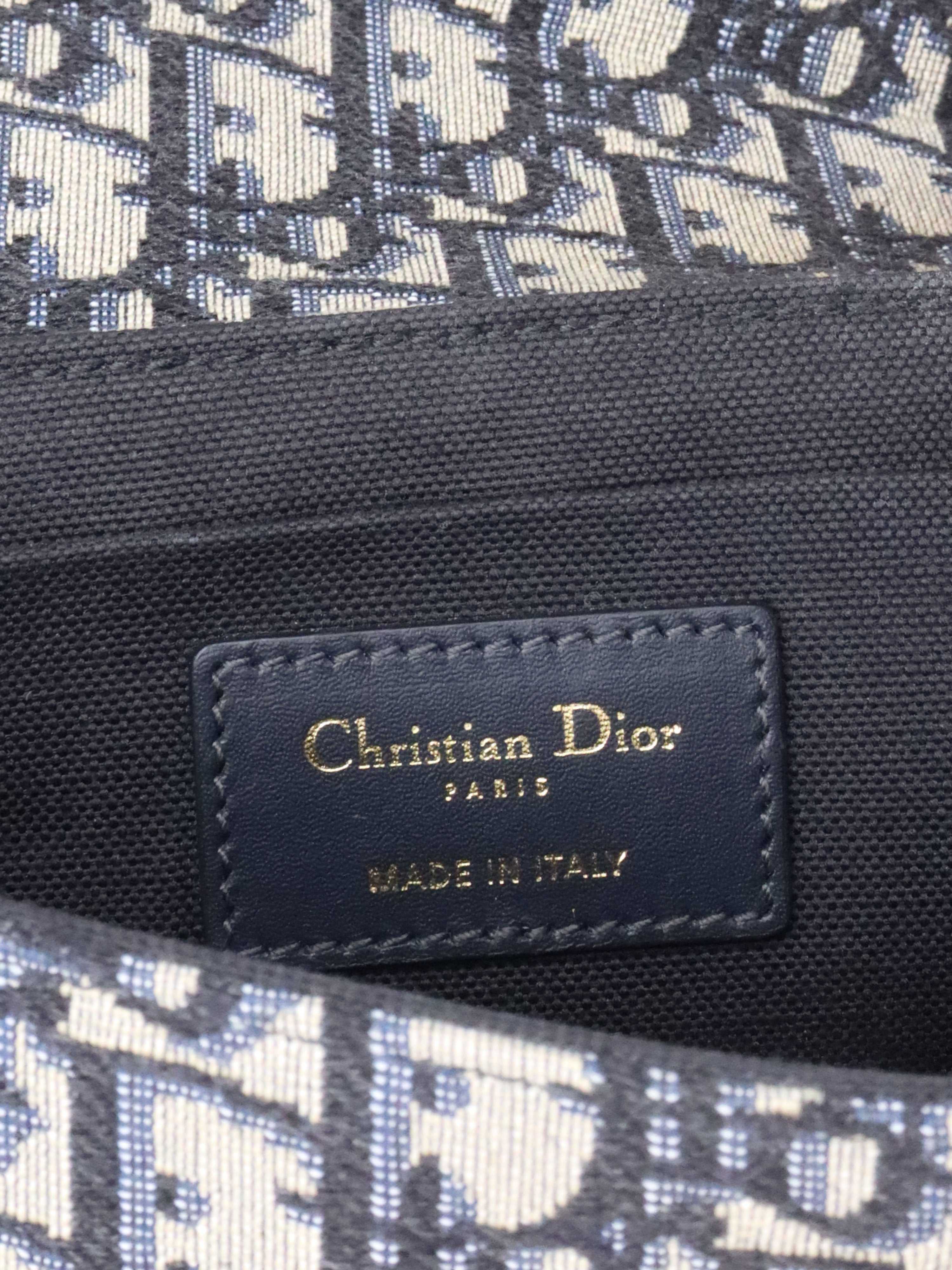 Dior 30 Montaigne Navy Oblique Box Bag