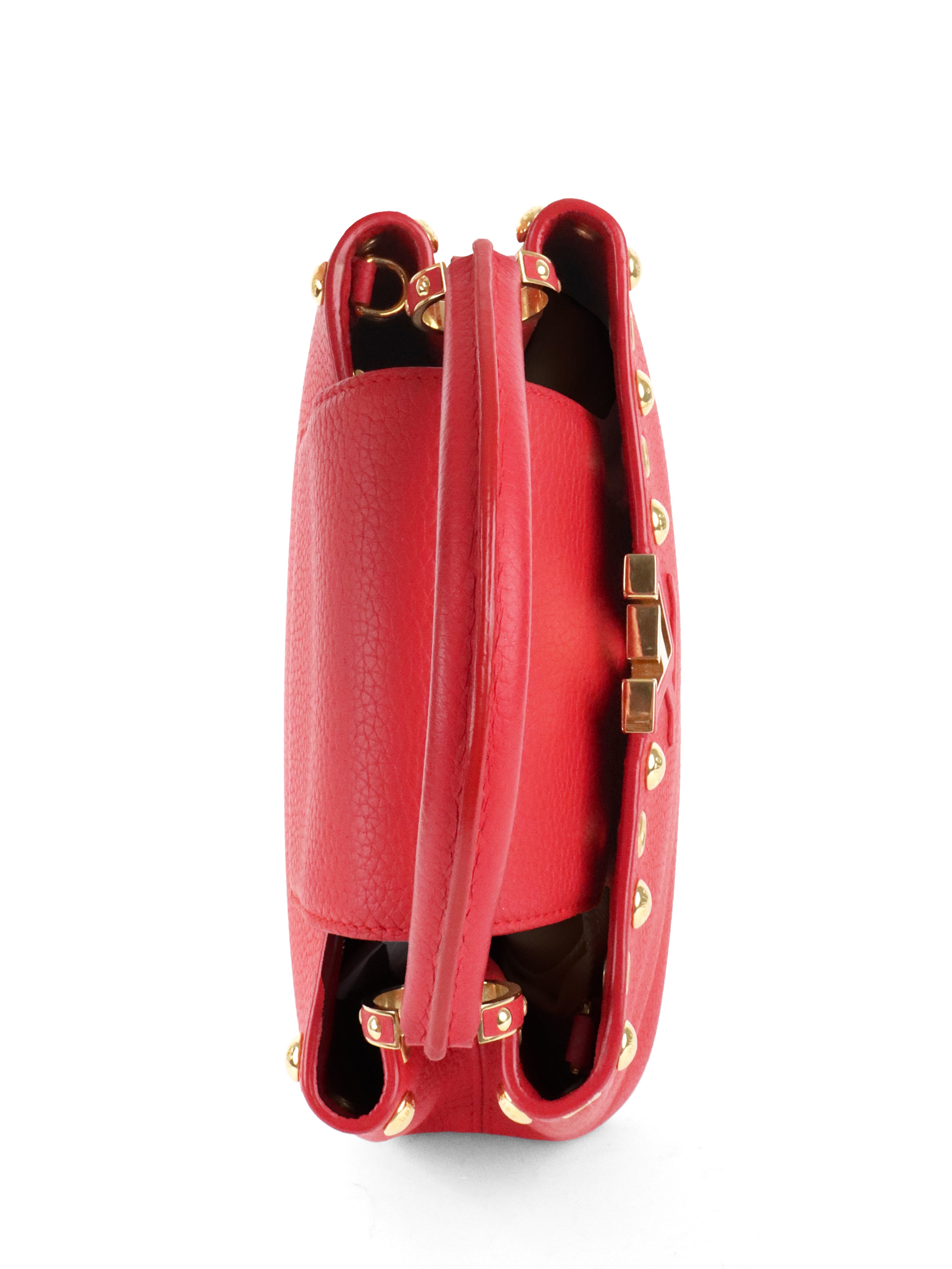 Louis Vuitton Red Capucines BB GHW