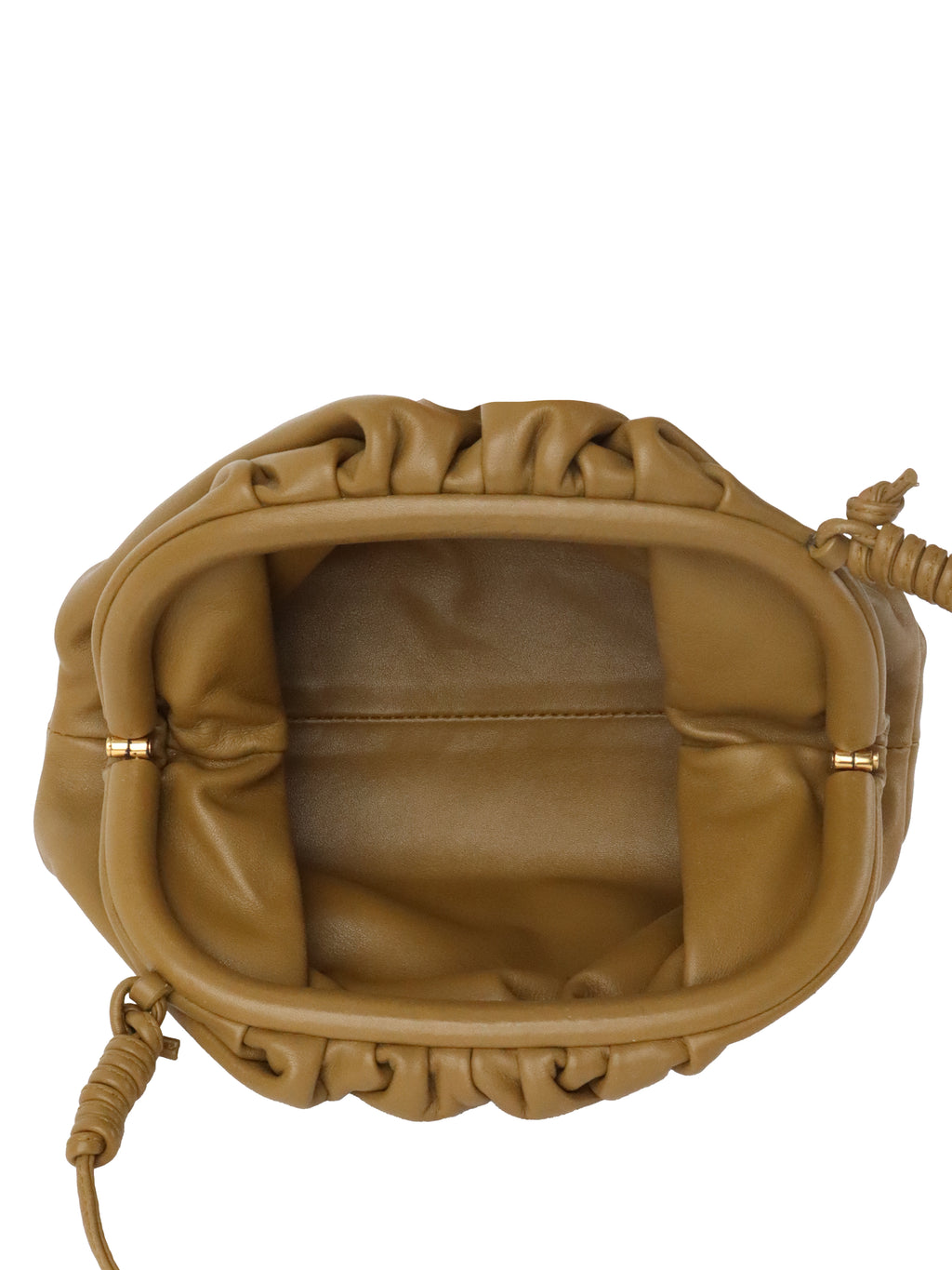 Bottega Veneta Mustard Green Mini Pouch Crossbody Bag