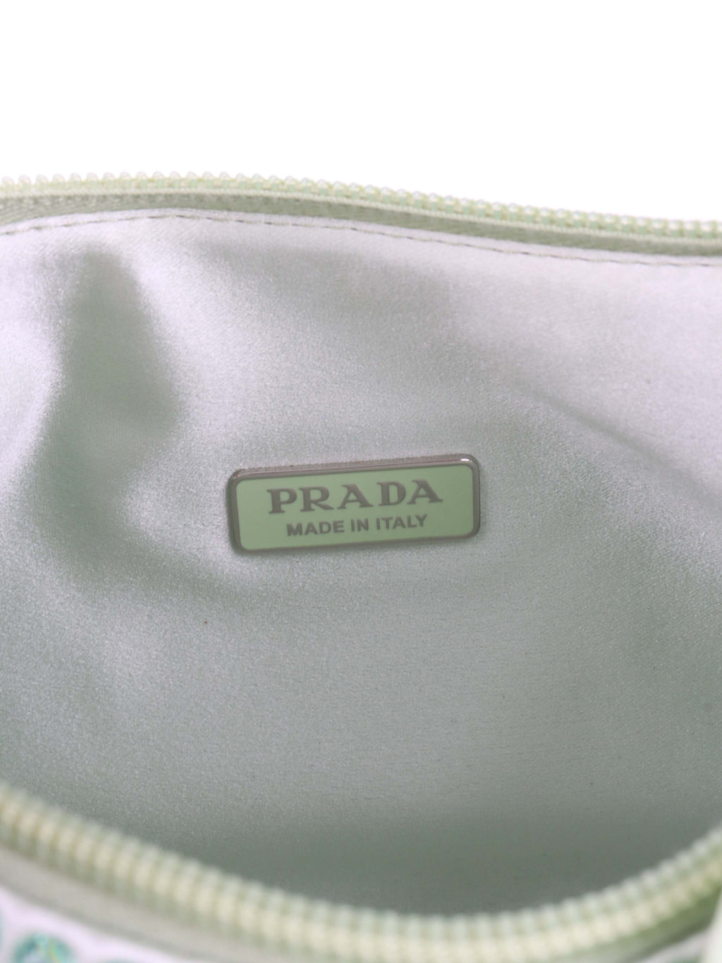 Prada Mint Green Crystal Re-Edition 2000 Shoulder Bag.