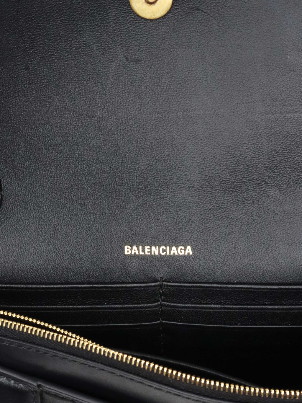 Balenciaga Black Hourglass Wallet On Chain