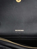 Balenciaga Black Hourglass Wallet On Chain